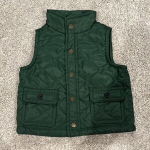 Janie and Jack Forest Green Quilted Vest
